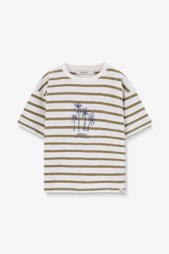 Groen gestreept T-shirt