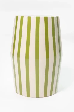 Groen gestreepte bijzettafel
