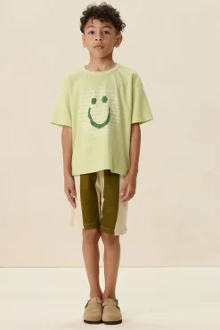 Groen gestreepte shorts