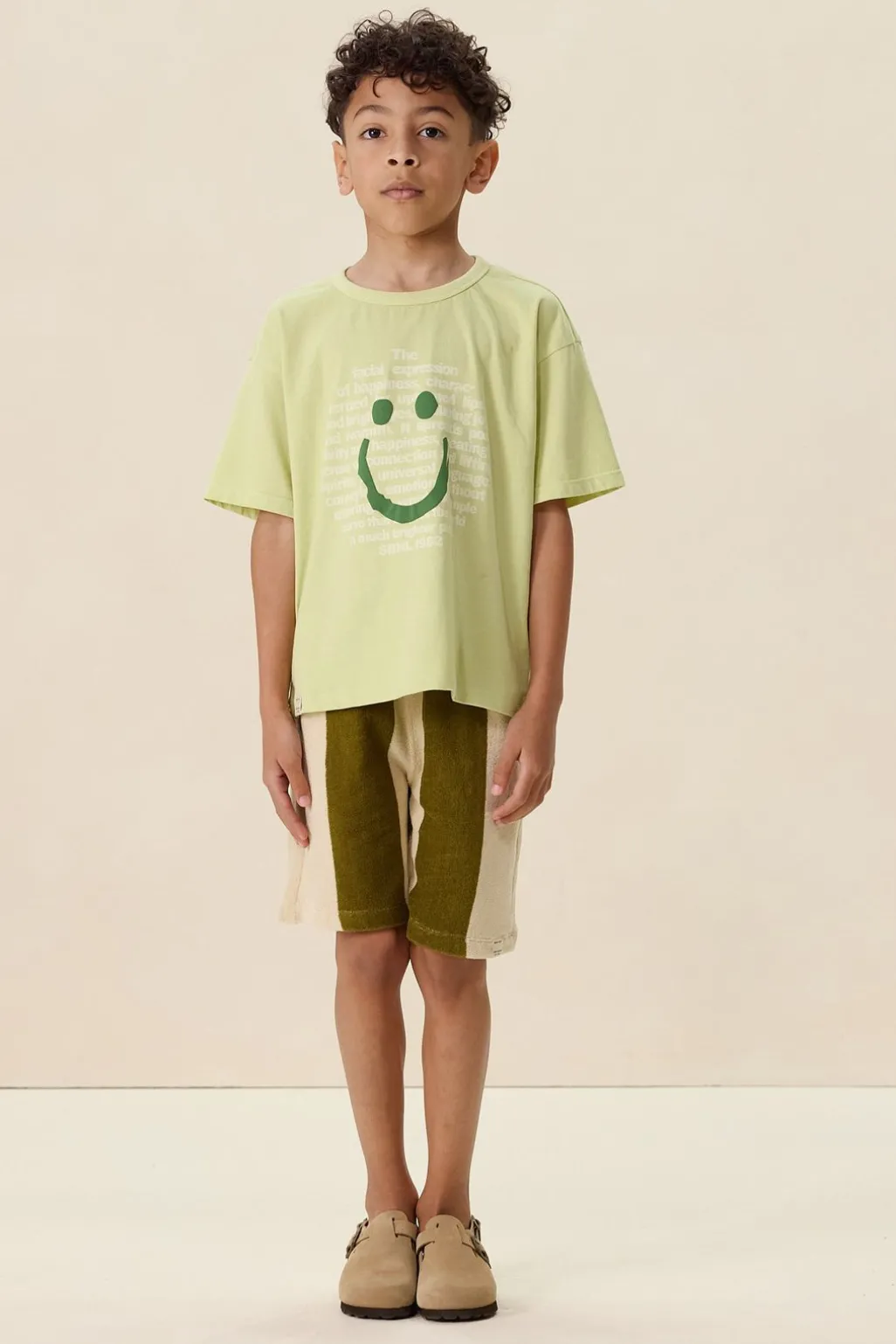 Groen gestreepte shorts