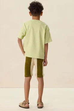 Groen gestreepte shorts