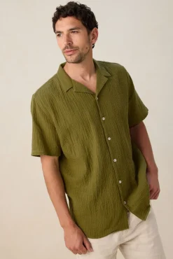 Groen mousseline overhemd