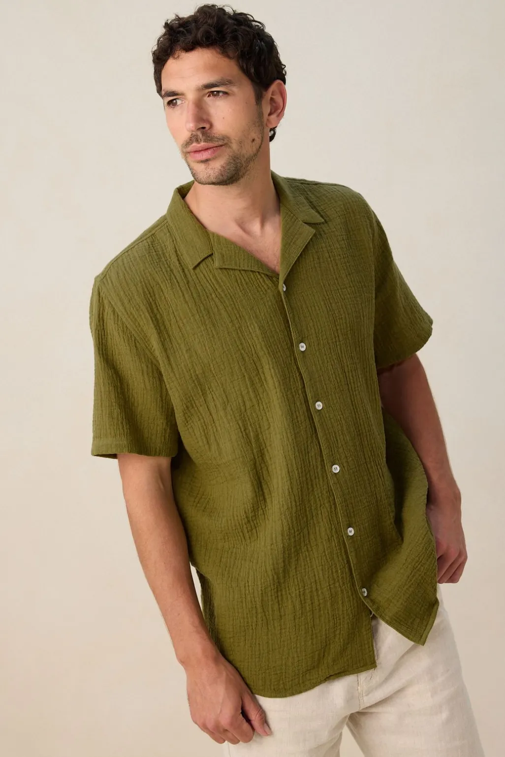 Groen mousseline overhemd