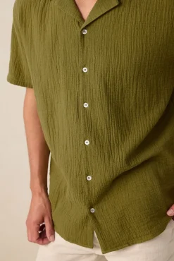 Groen mousseline overhemd