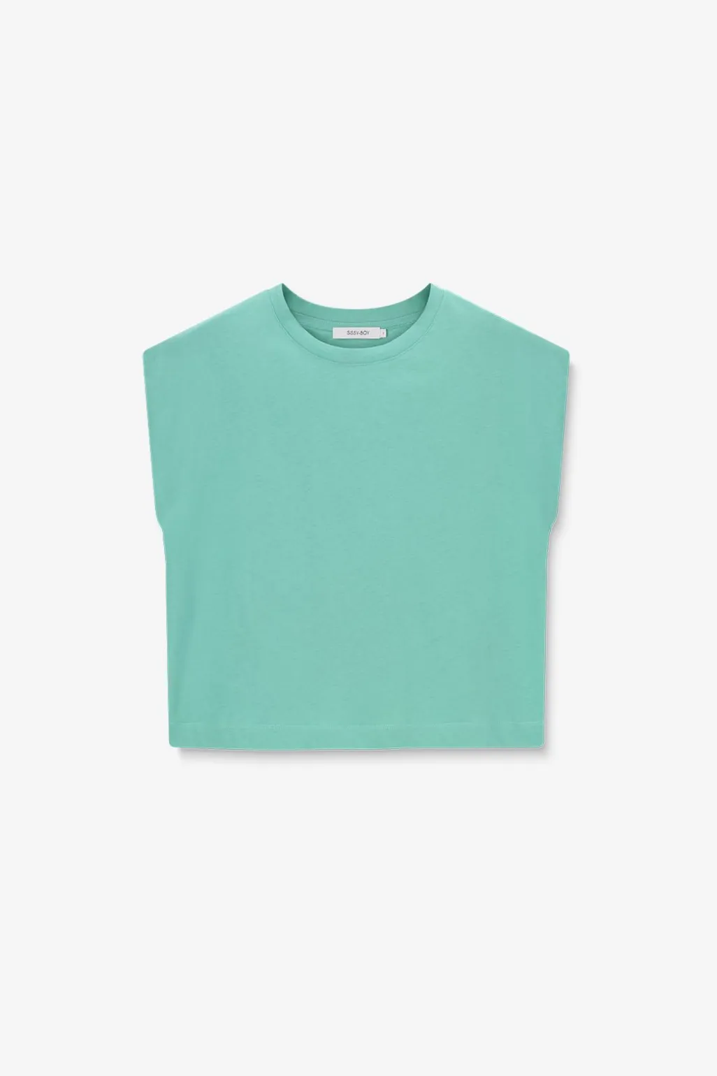 Groen mouwloos T-shirt
