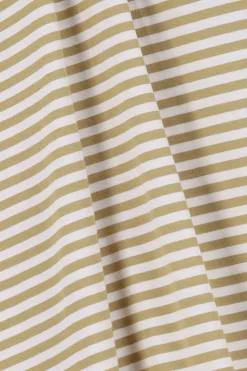 Groen mouwloos T-shirt met strepen