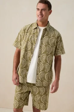 Groen overhemd met print