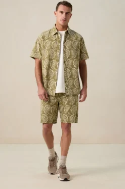 Groen overhemd met print