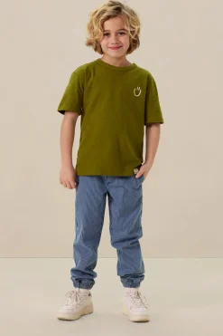 Groen oversized T-shirt met print