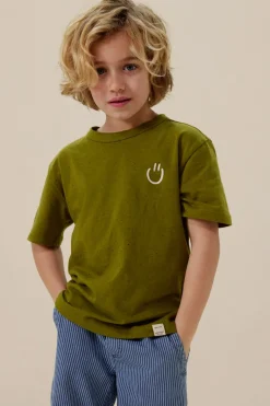Groen oversized T-shirt met print