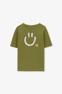 Groen oversized T-shirt met print