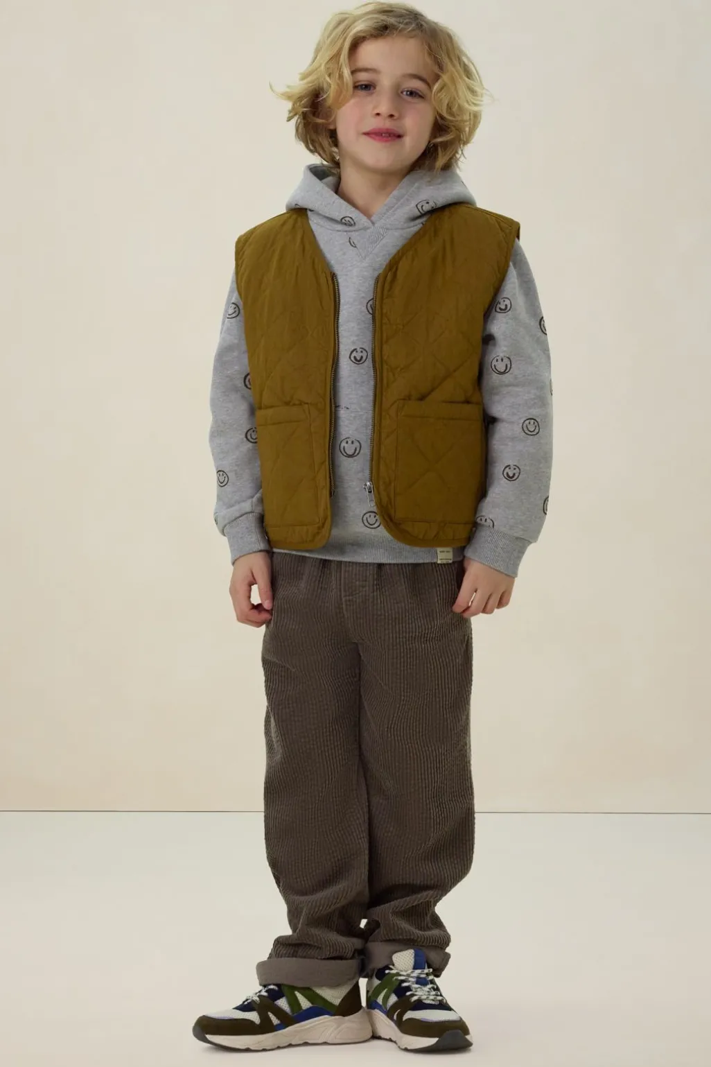 Groen quilted gilet