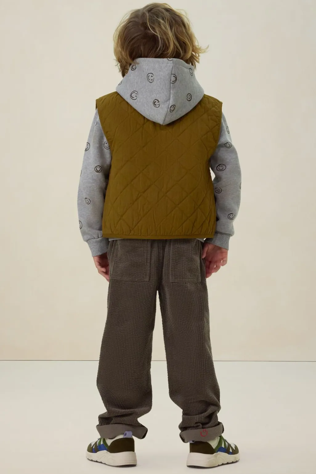 Groen quilted gilet