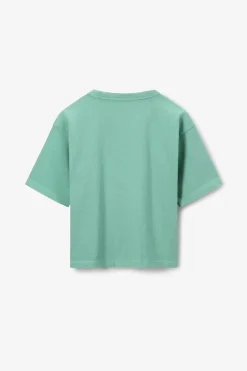 Groen T-shirt met citroen embroidery