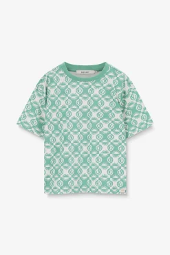 Groen T-shirt met smiley print
