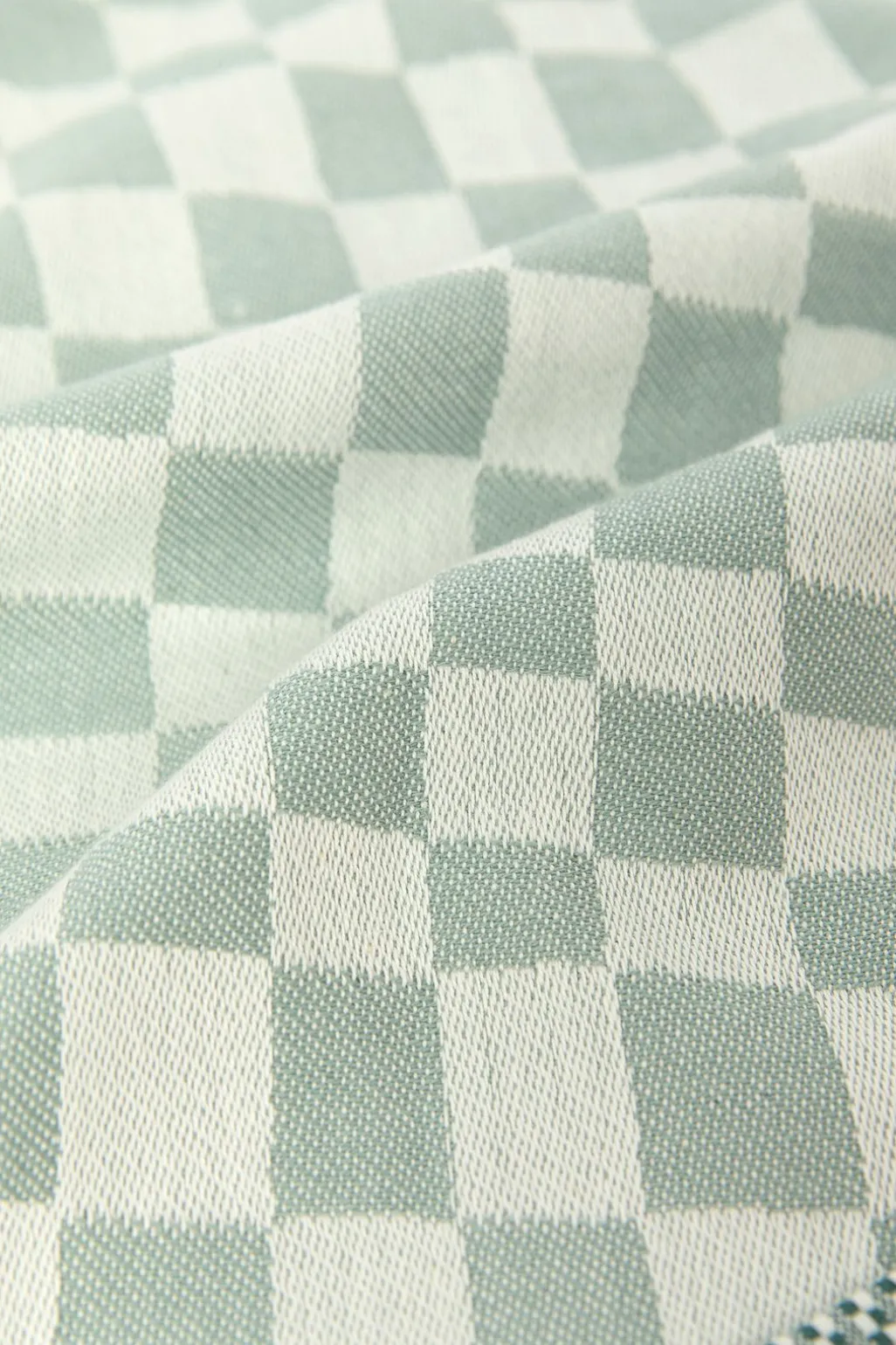 Groenblauwe handdoek en theedoek terry