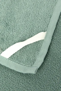 Groenblauwe handdoek en theedoek terry