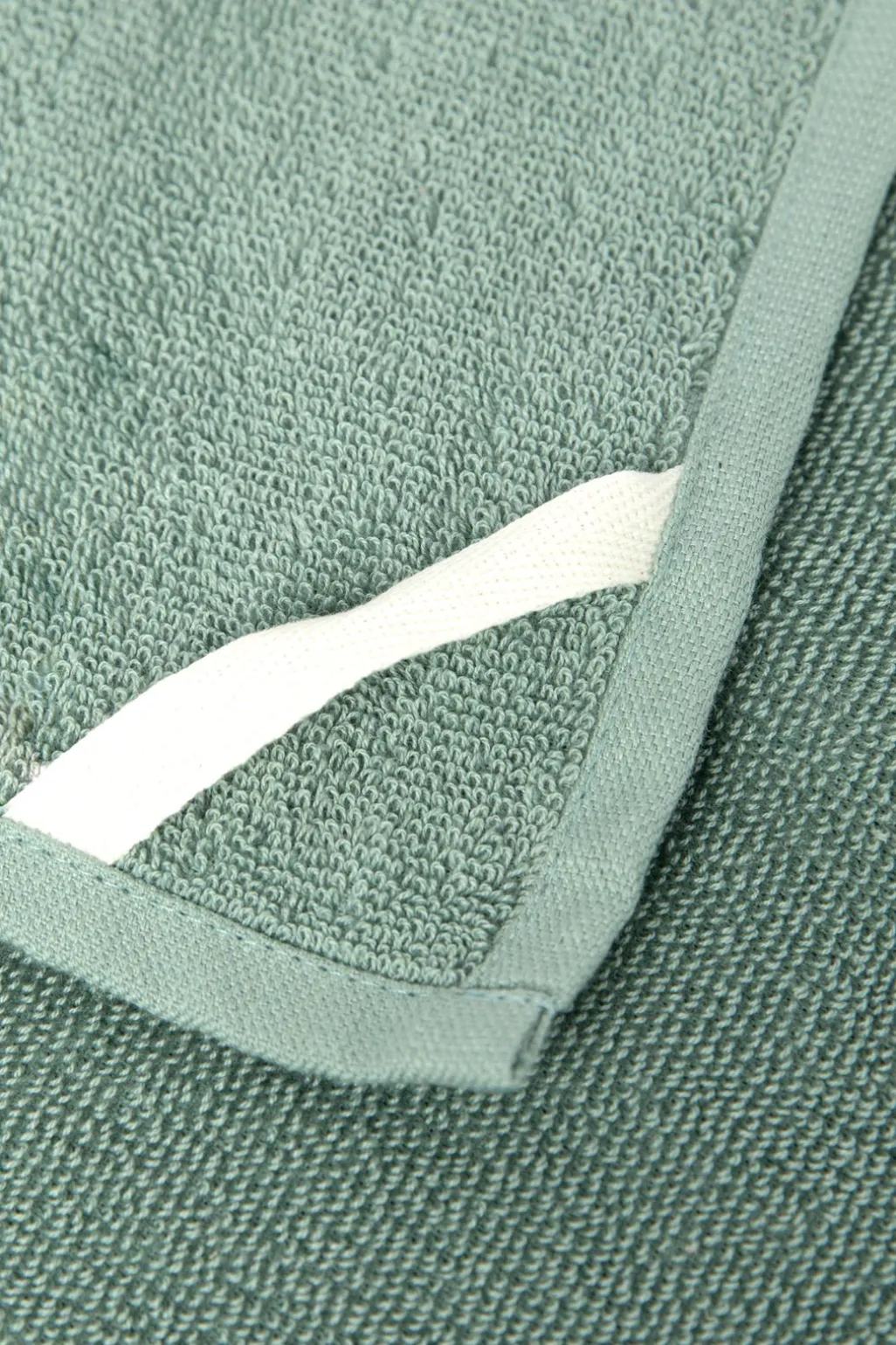 Groenblauwe handdoek en theedoek terry