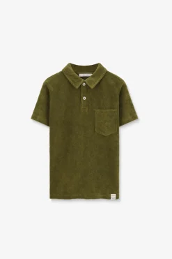 Groene badstof polo
