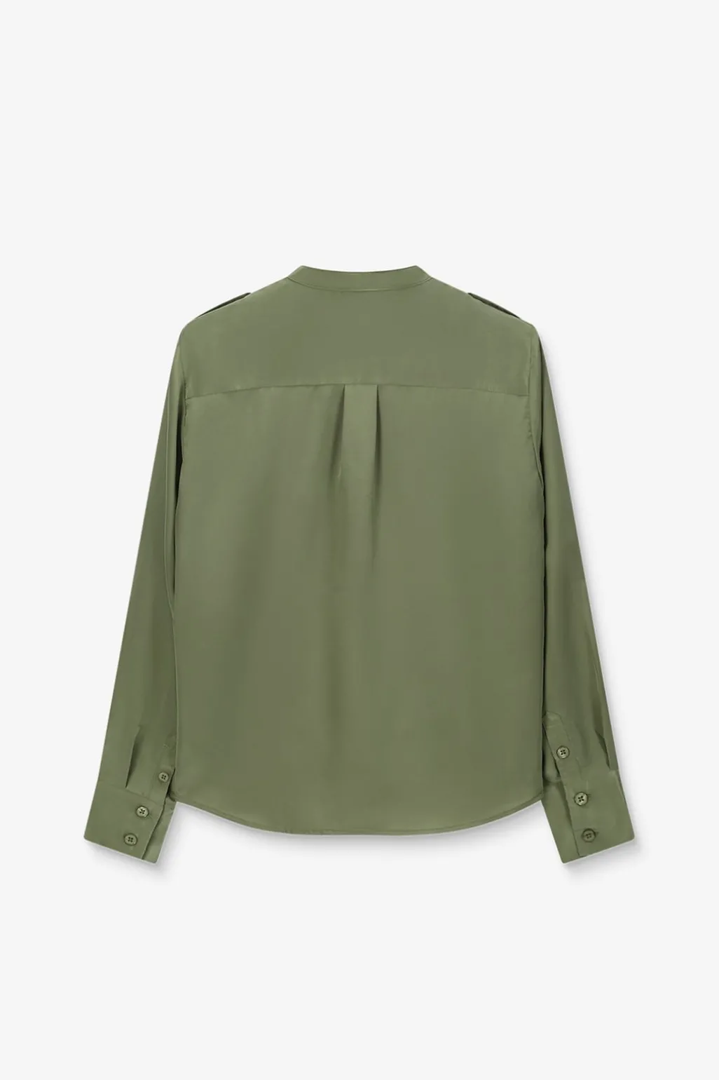 Groene blouse met borstzakken