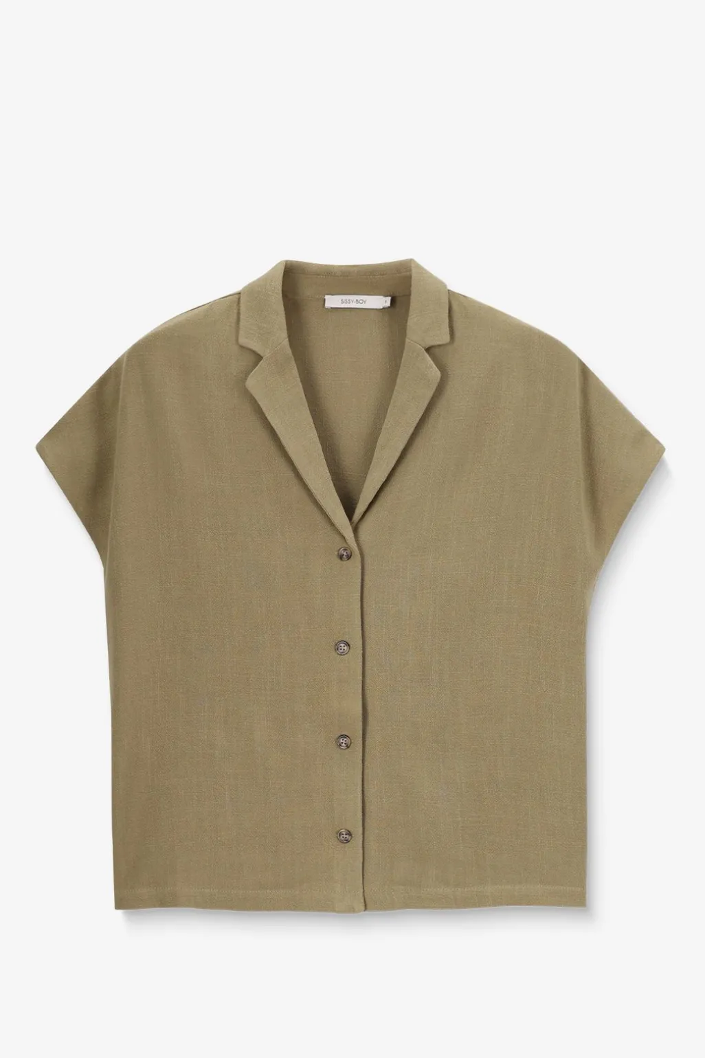 Groene blouse met korte mouwen
