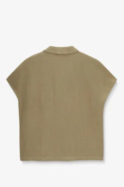 Groene blouse met korte mouwen
