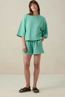Groene boxy sweater