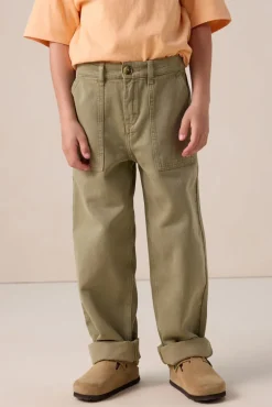 Groene broek met opgestikte zakken