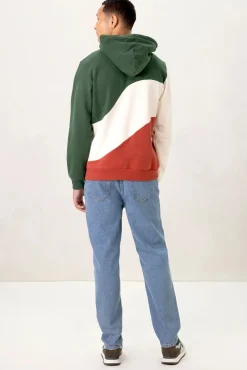 Groene colourblock hoodie