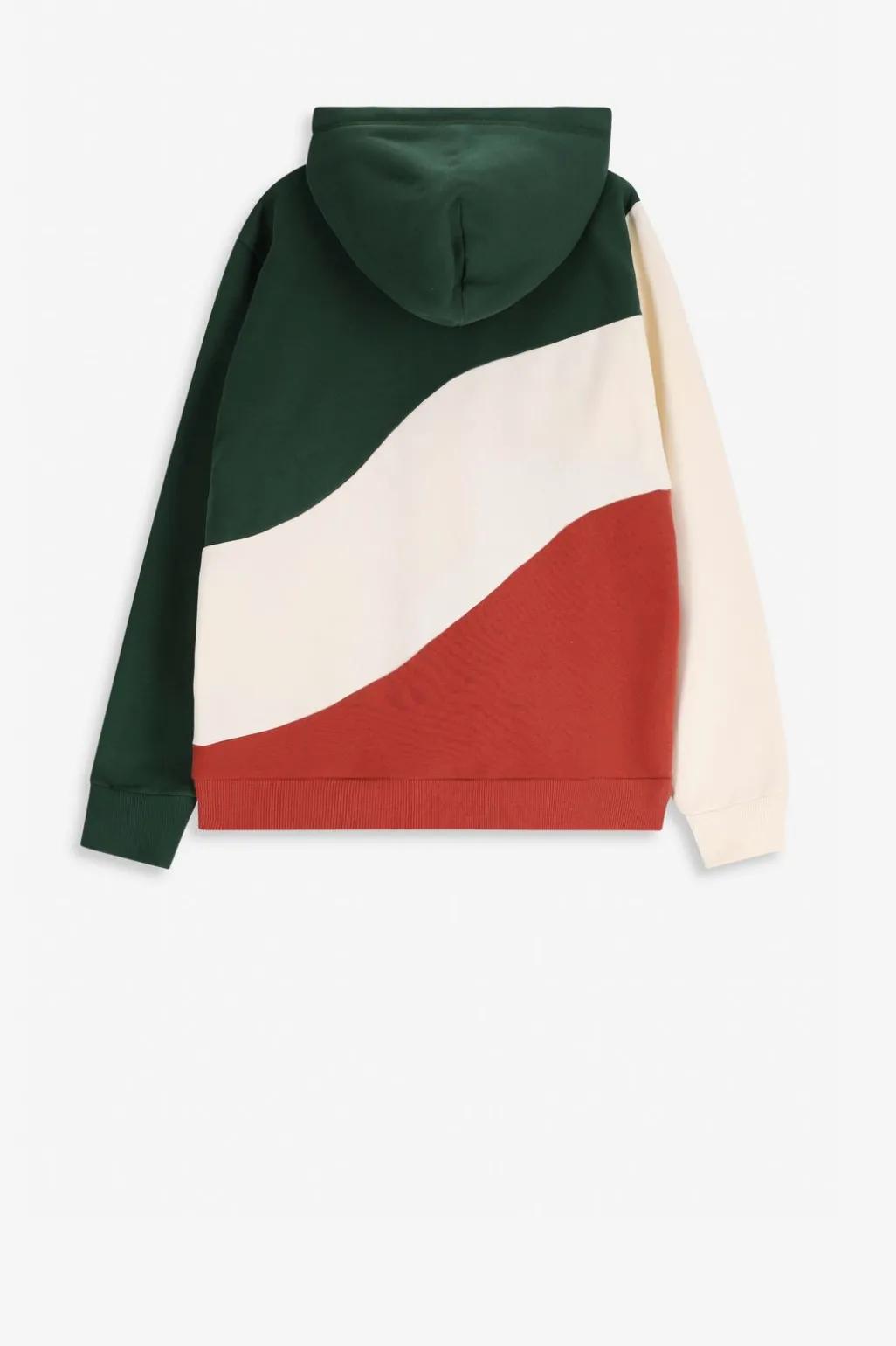 Groene colourblock hoodie