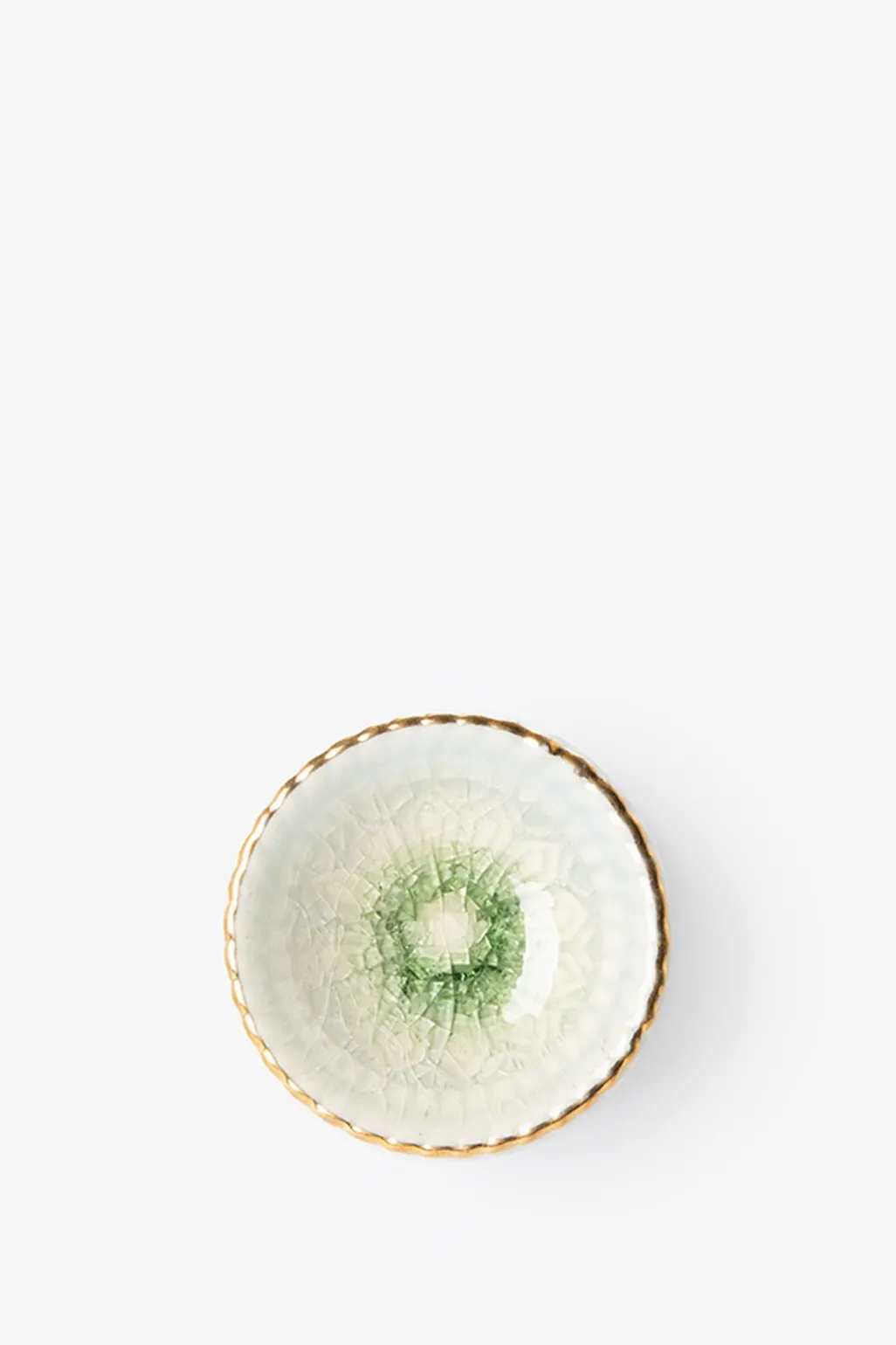 Groene deurknop met gouden details