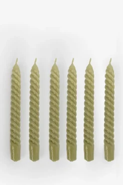 Groene draaikaarsen 21 cm