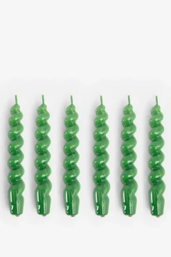 Groene draaikaarsen 17 cm