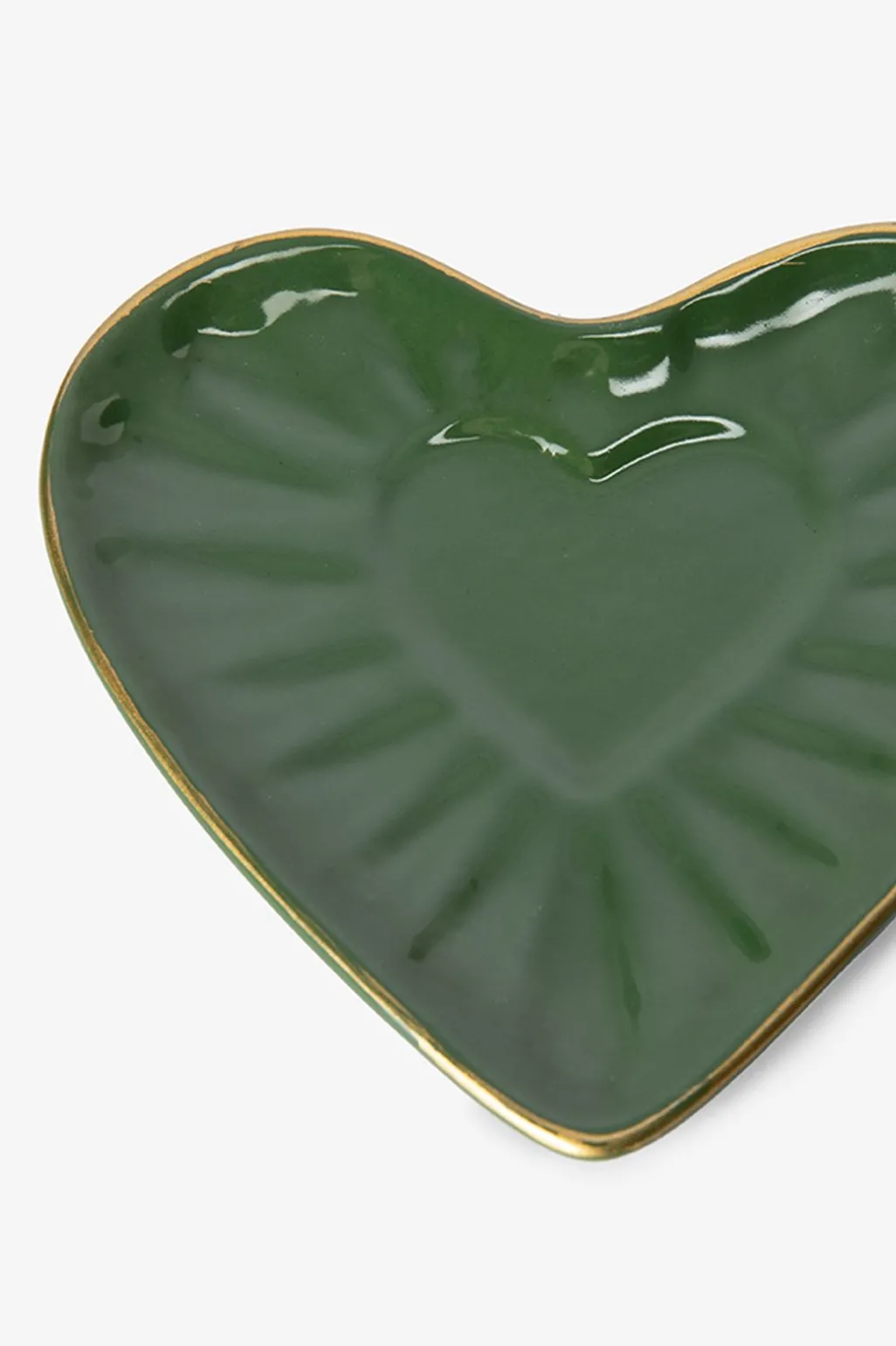 Groene gebaksbordjes hart