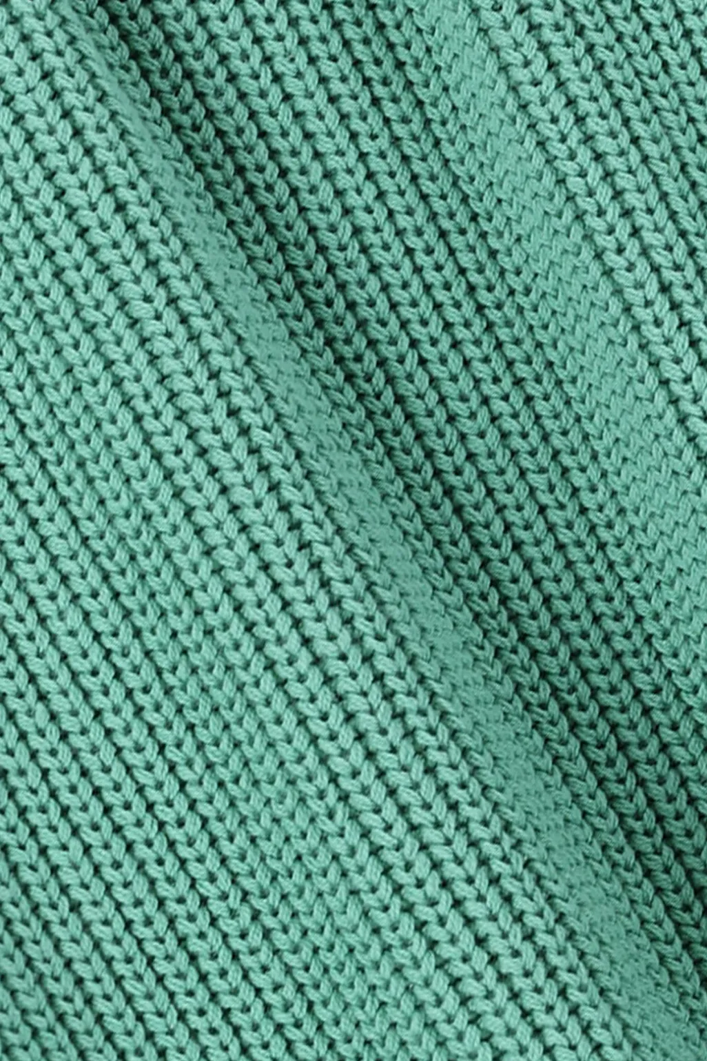 Groene gebreide trui met korte mouwen
