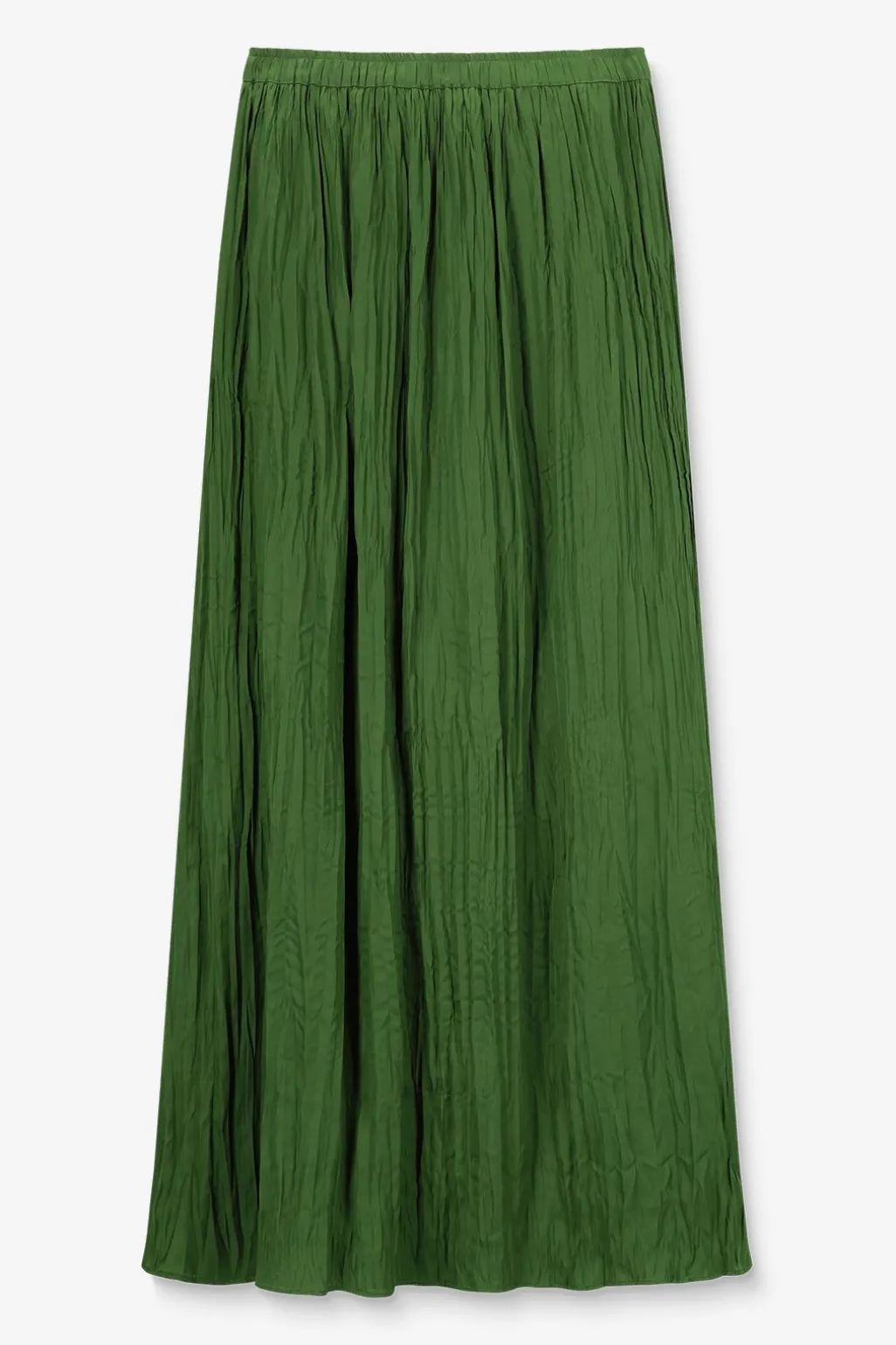 Groene geplooide maxi rok