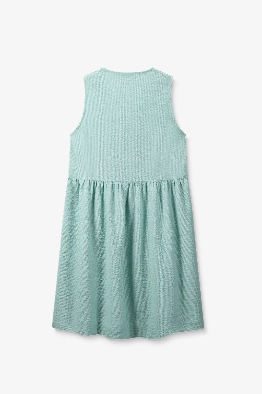 Groene gestreepte mini-jurk