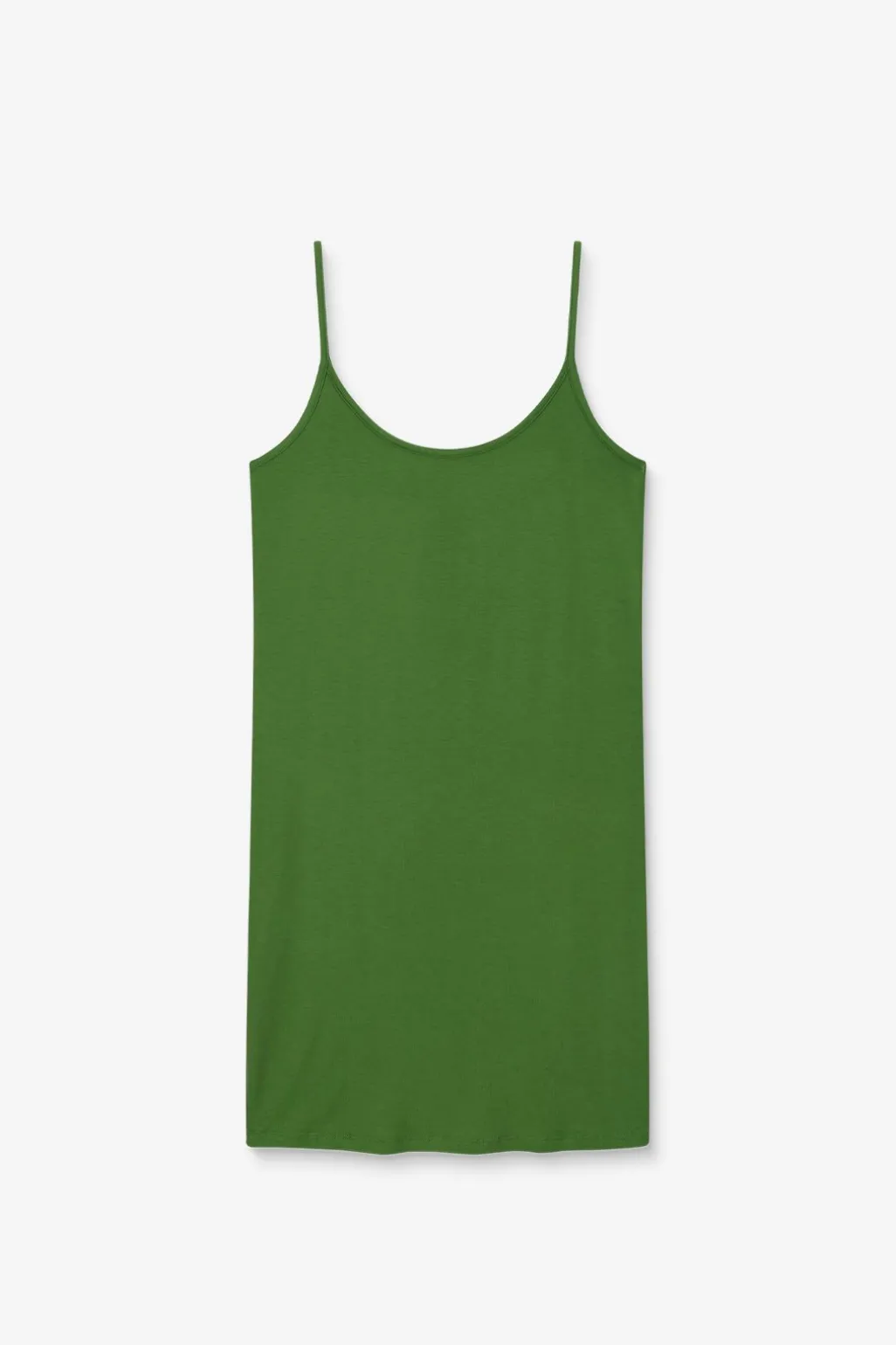 Groene jersey slip jurk