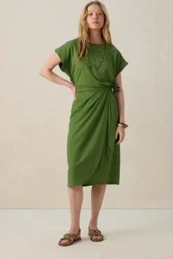 Groene jersey wikkeljurk