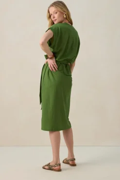 Groene jersey wikkeljurk