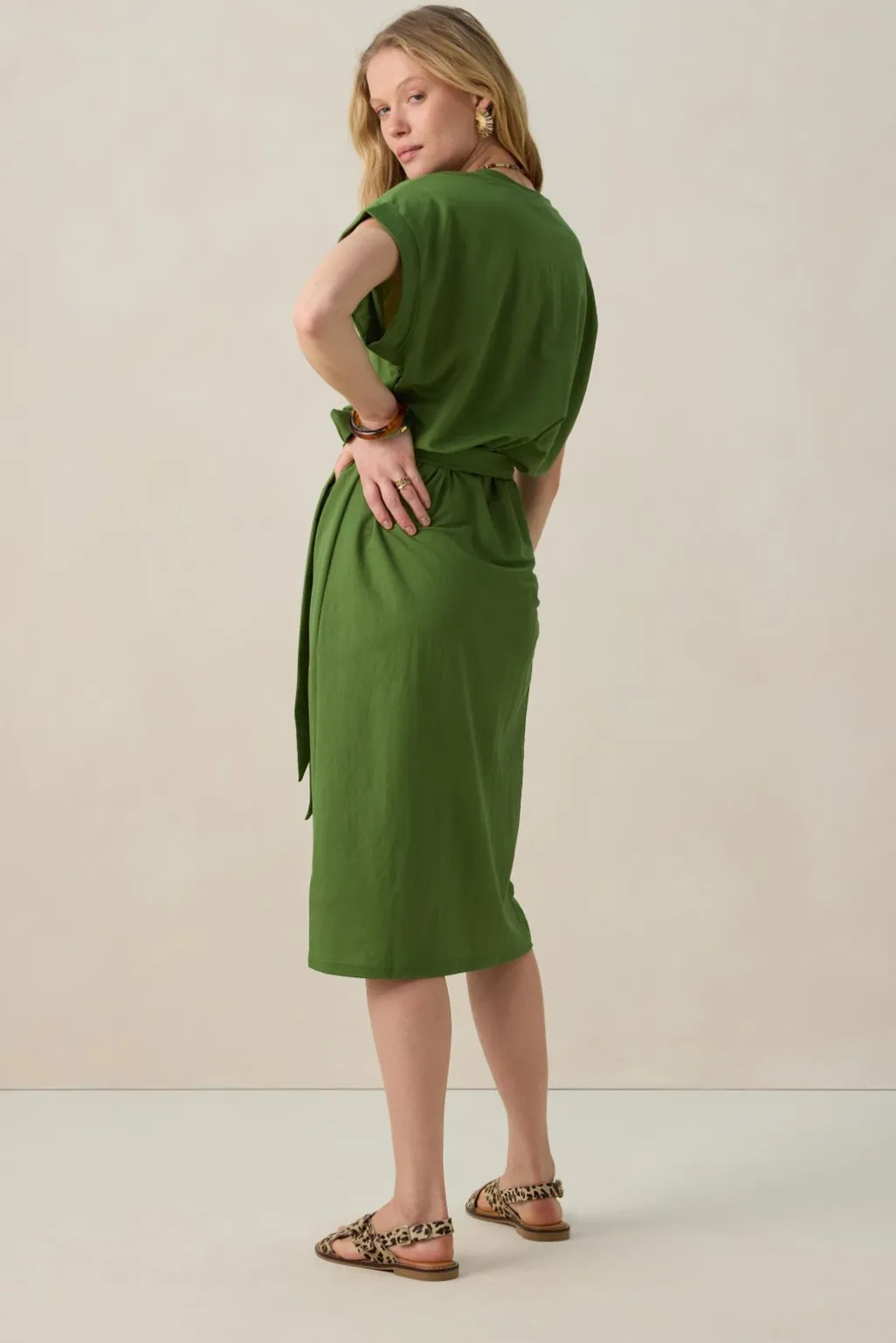 Groene jersey wikkeljurk