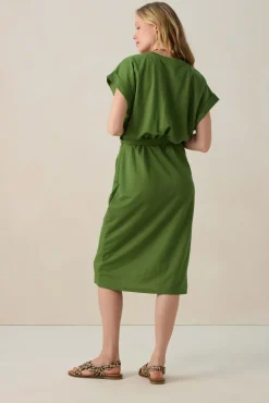 Groene jersey wikkeljurk