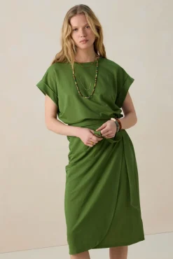 Groene jersey wikkeljurk