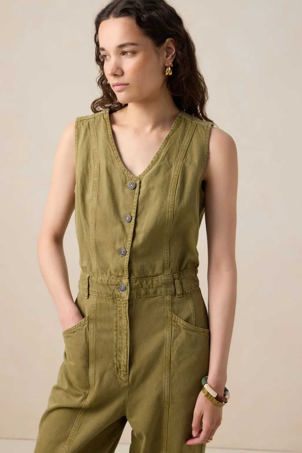 Groene jumpsuit