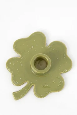 Groene kandelaar klavertje vier