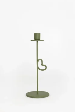 Groene kandelaar met hart