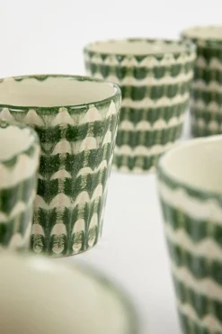 Groene koffiemokken met print