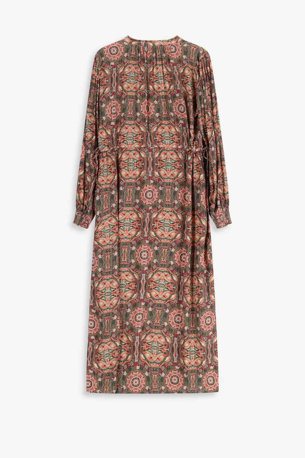 Groene lange jurk met mozaïek print
