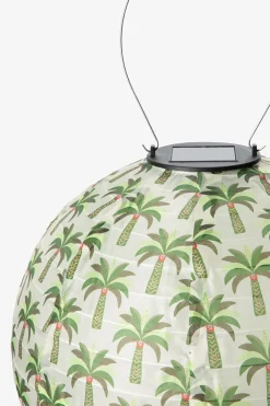 Groene lantaarn met palmboom print