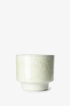 Groene melange keramische pot